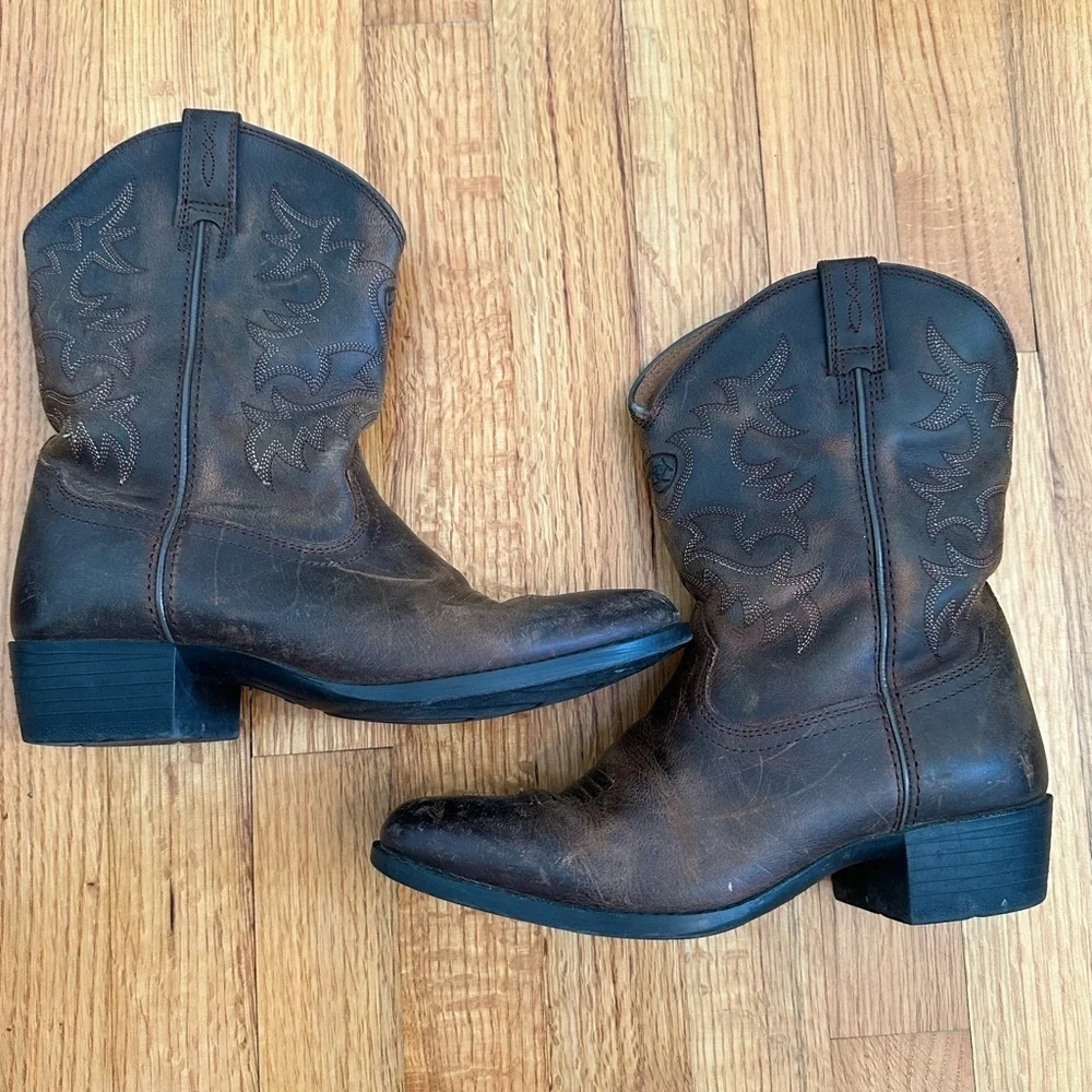 ARIAT 4LR 10001825 Brown Leather Upper Western Cowboy Boots Kids  /Youth SIZE 4